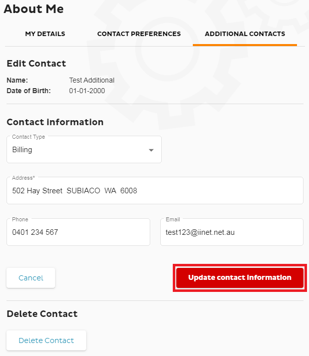 Toolbox edit contact details 4